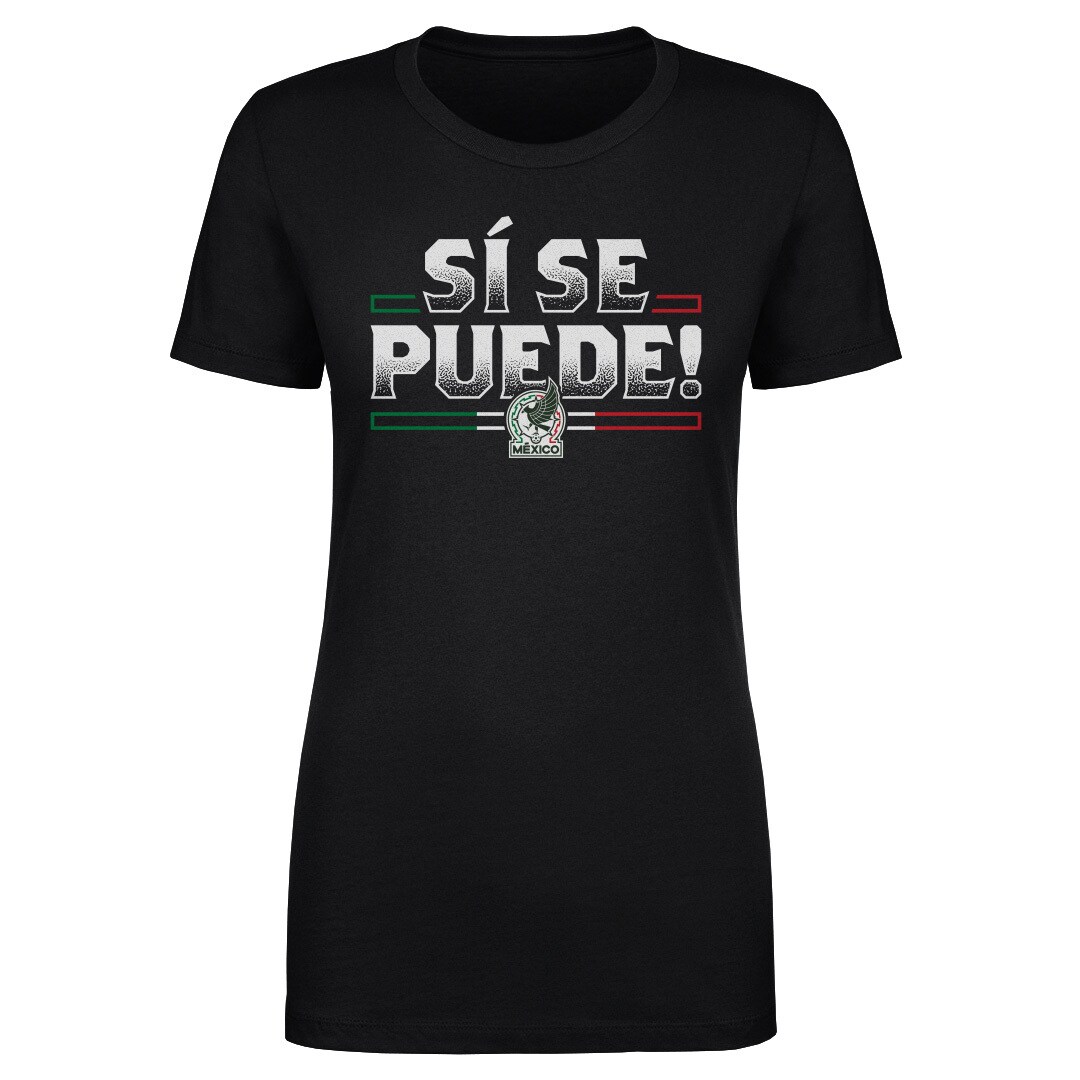 mexico national team 500 level womens si se puede t-shirt – black Collection | Australia Football Jerseys And World Cup Kits
