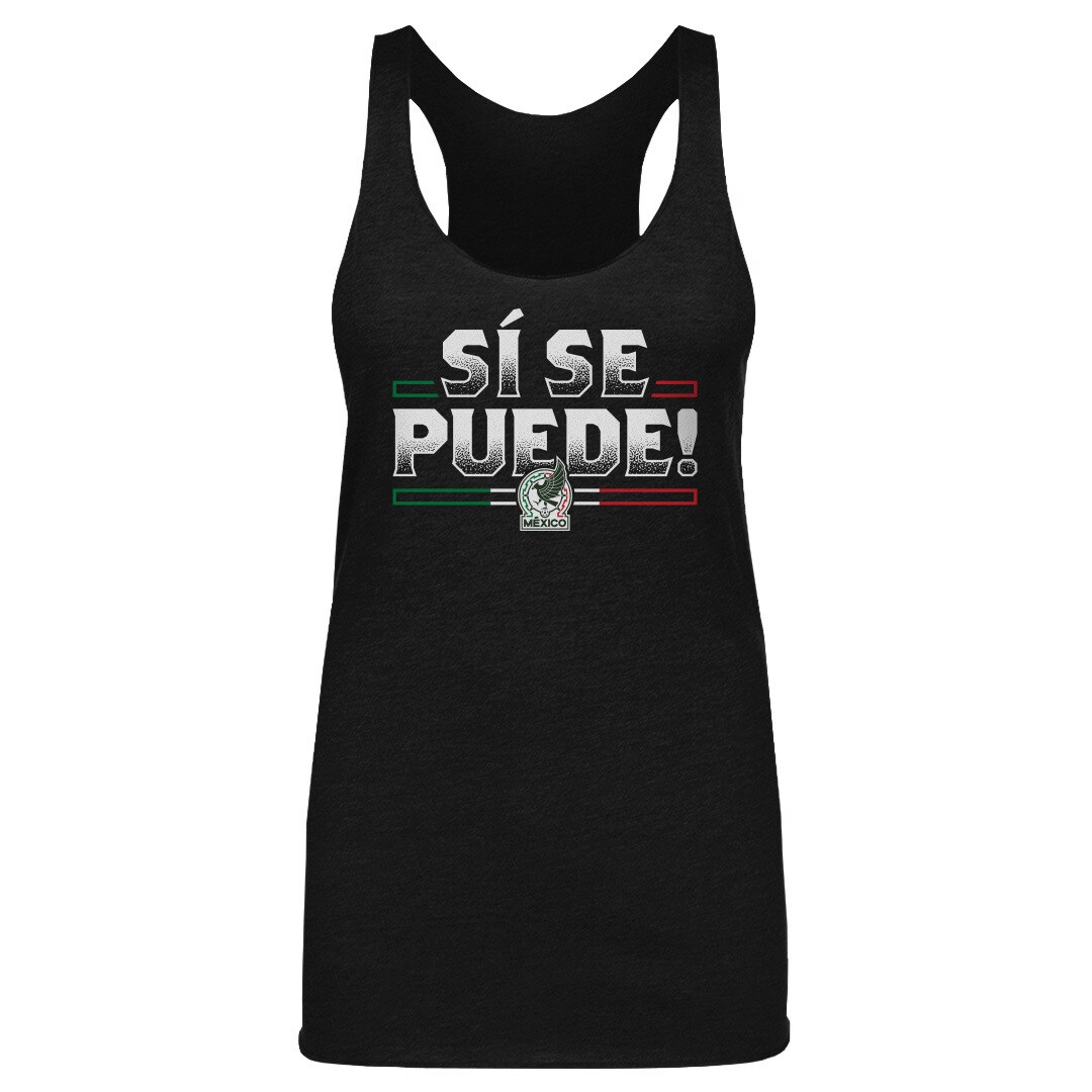 mexico national team 500 level womens si se puede tri-blend racerback tank top – black Collection | Australia Football Jerseys And World Cup Kits