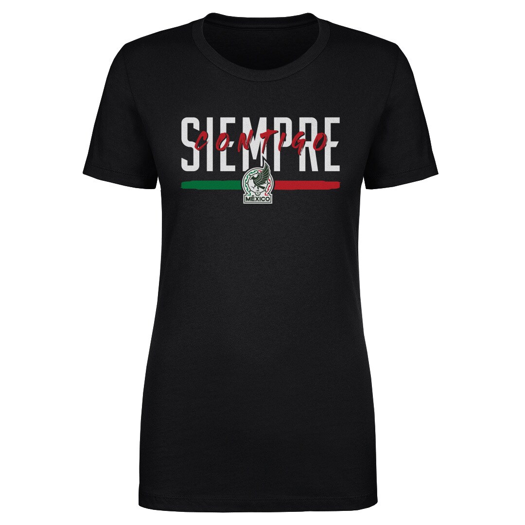 mexico national team 500 level womens siempre contigo t-shirt – black Collection | Australia Football Jerseys And World Cup Kits