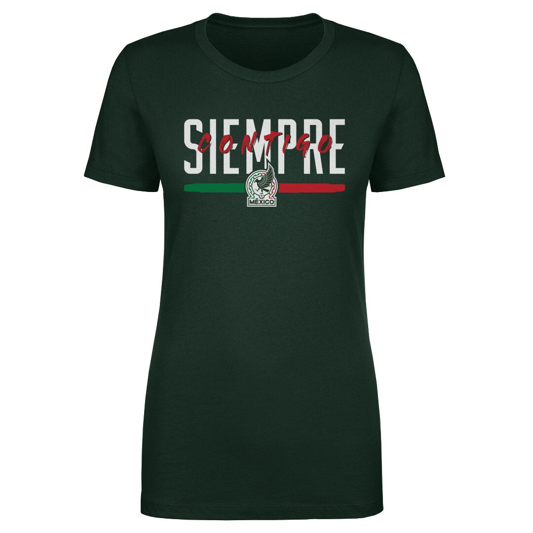 mexico national team 500 level womens siempre contigo t-shirt – dark green Collection | Australia Football Jerseys And World Cup Kits