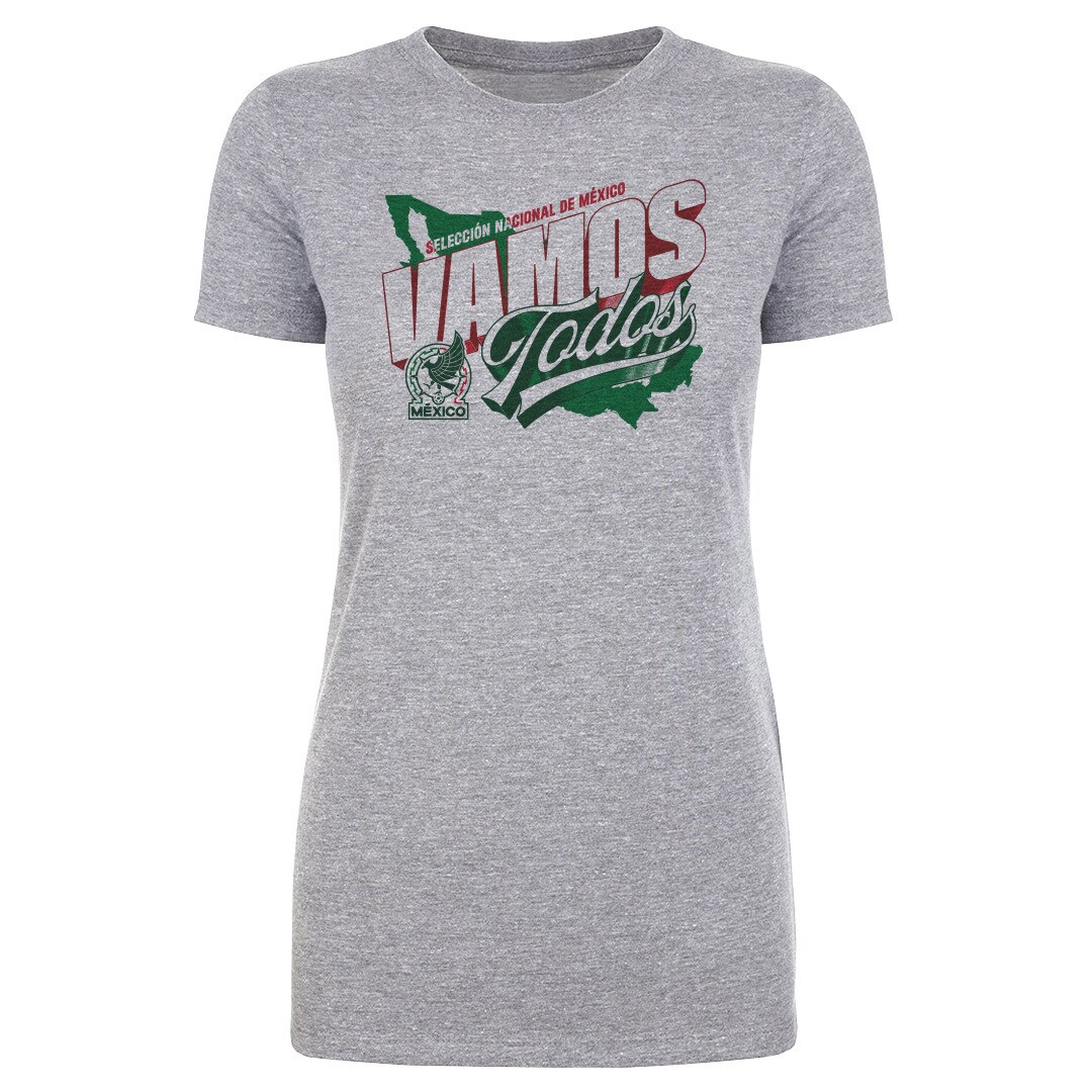 mexico national team 500 level womens vamos todos country t-shirt – heather gray Collection | Australia Football Jerseys And World Cup Kits