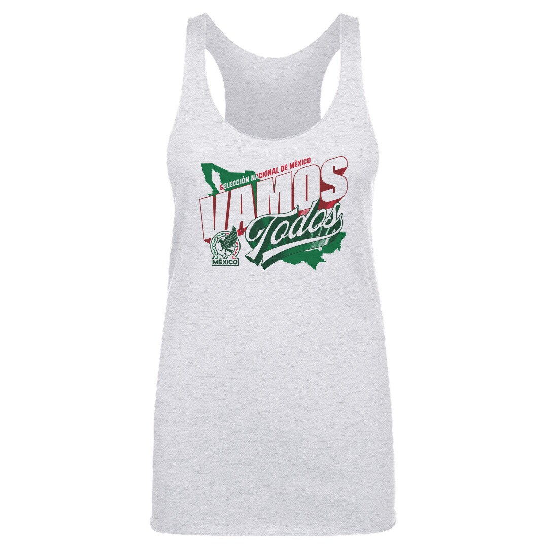 mexico national team 500 level womens vamos todos country tri-blend tank top – gray Collection | Australia Football Jerseys And World Cup Kits