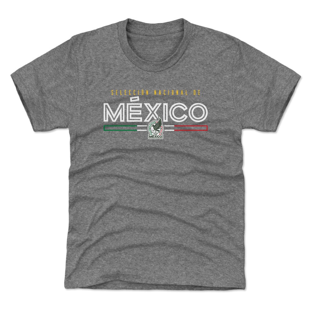 mexico national team 500 level youth inline tri-blend t-shirt – gray Collection | Australia Football Jerseys And World Cup Kits