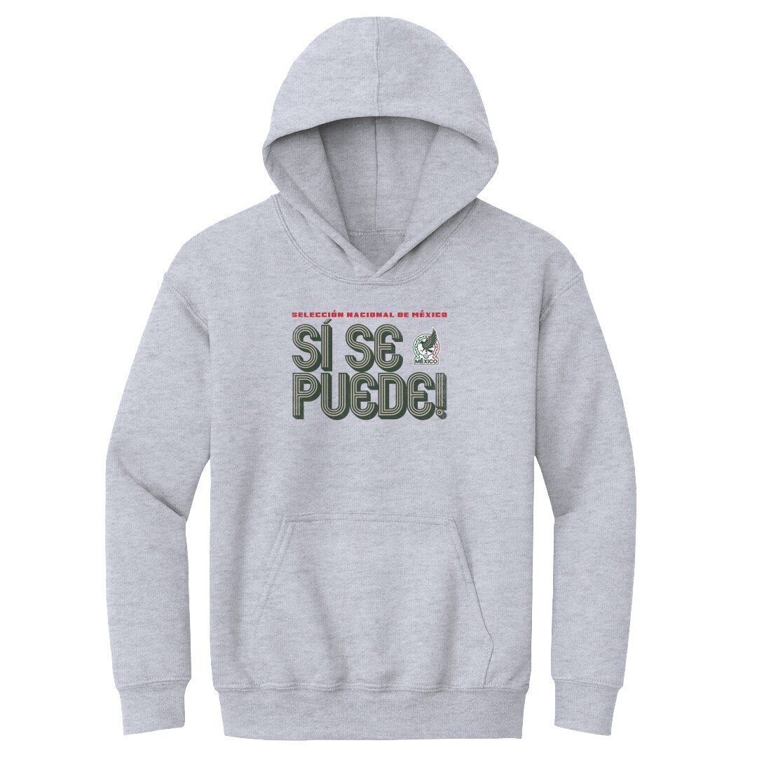 mexico national team 500 level youth si se puede inline bold pullover hoodie – gray Collection | Australia Football Jerseys And World Cup Kits
