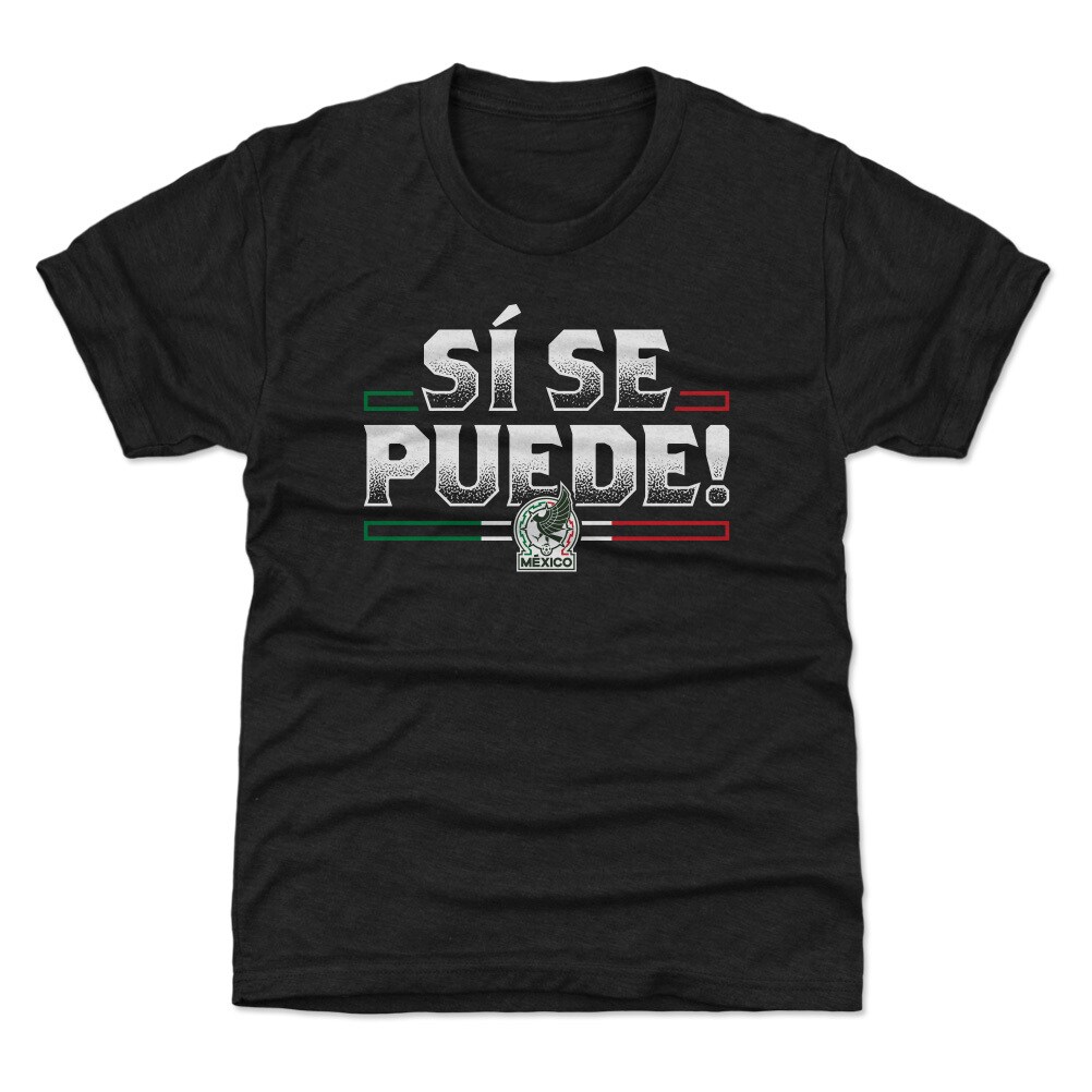 mexico national team 500 level youth si se puede t-shirt – black Collection | Australia Football Jerseys And World Cup Kits