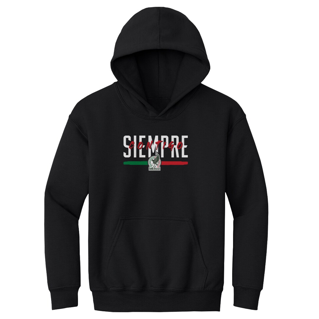 mexico national team 500 level youth siempre contigo pullover hoodie – black Collection | Australia Football Jerseys And World Cup Kits