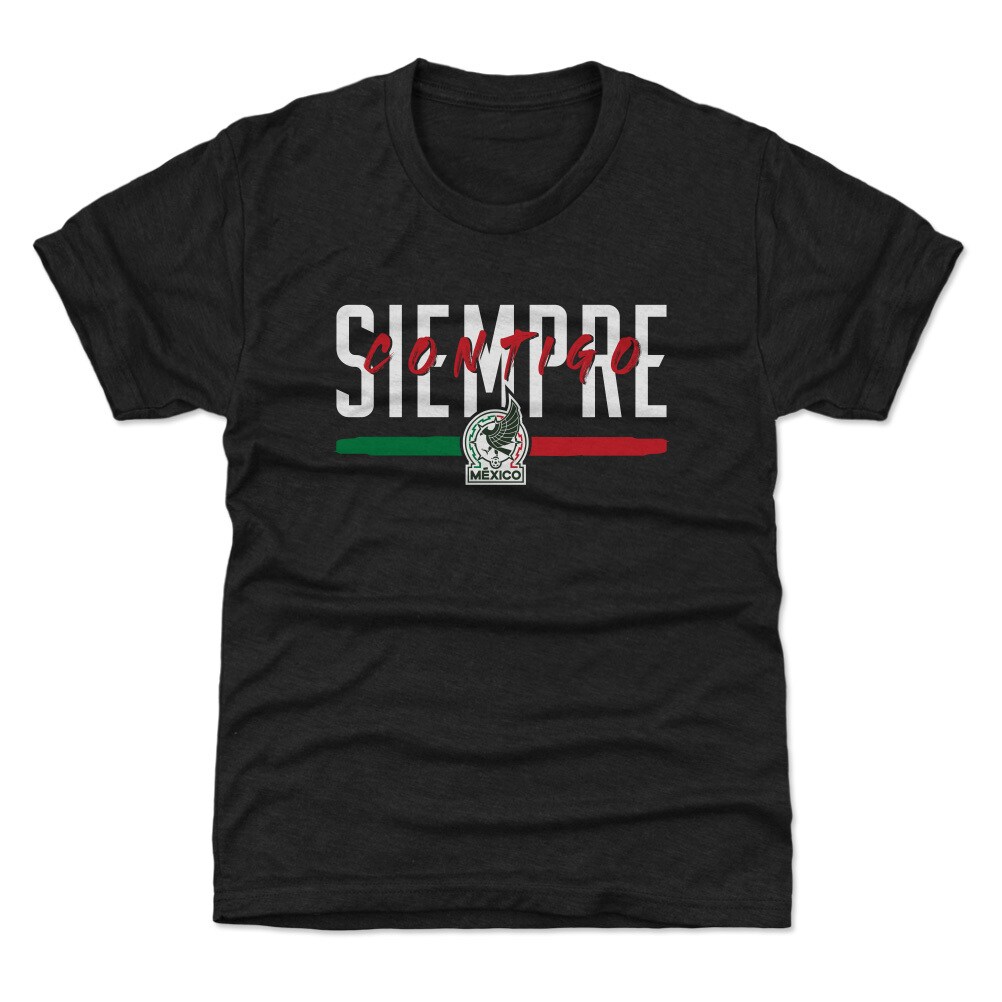 mexico national team 500 level youth siempre contigo t-shirt – black Collection | Australia Football Jerseys And World Cup Kits