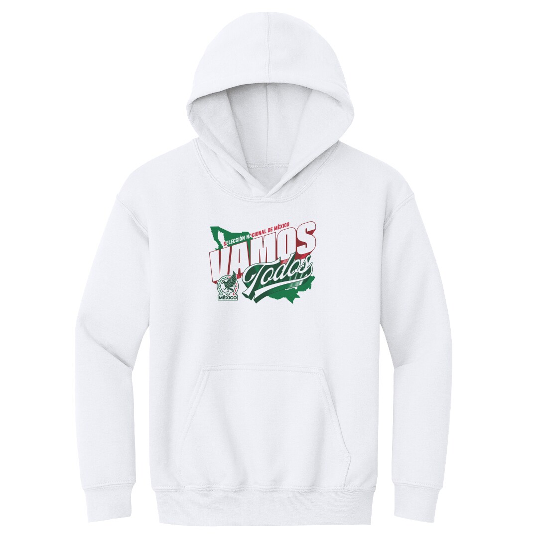 mexico national team 500 level youth vamos todos country pullover hoodie – white Collection | Australia Football Jerseys And World Cup Kits
