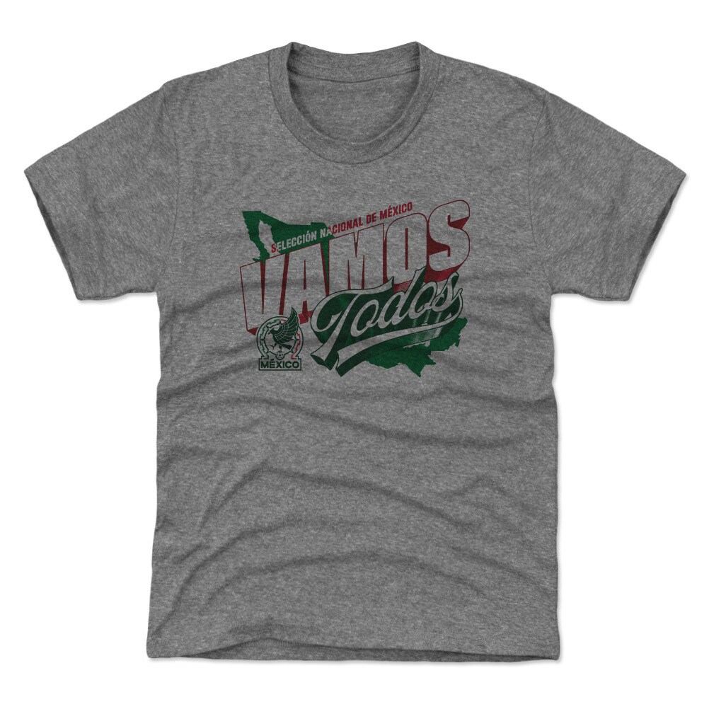 mexico national team 500 level youth vamos todos country t-shirt – gray Collection | Australia Football Jerseys And World Cup Kits