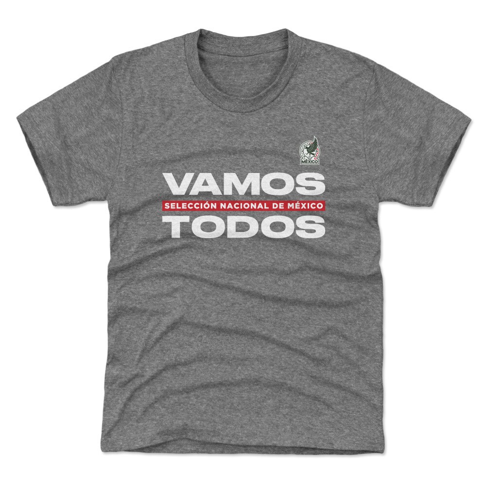 mexico national team 500 level youth vamos todos t-shirt – gray Collection | Australia Football Jerseys And World Cup Kits
