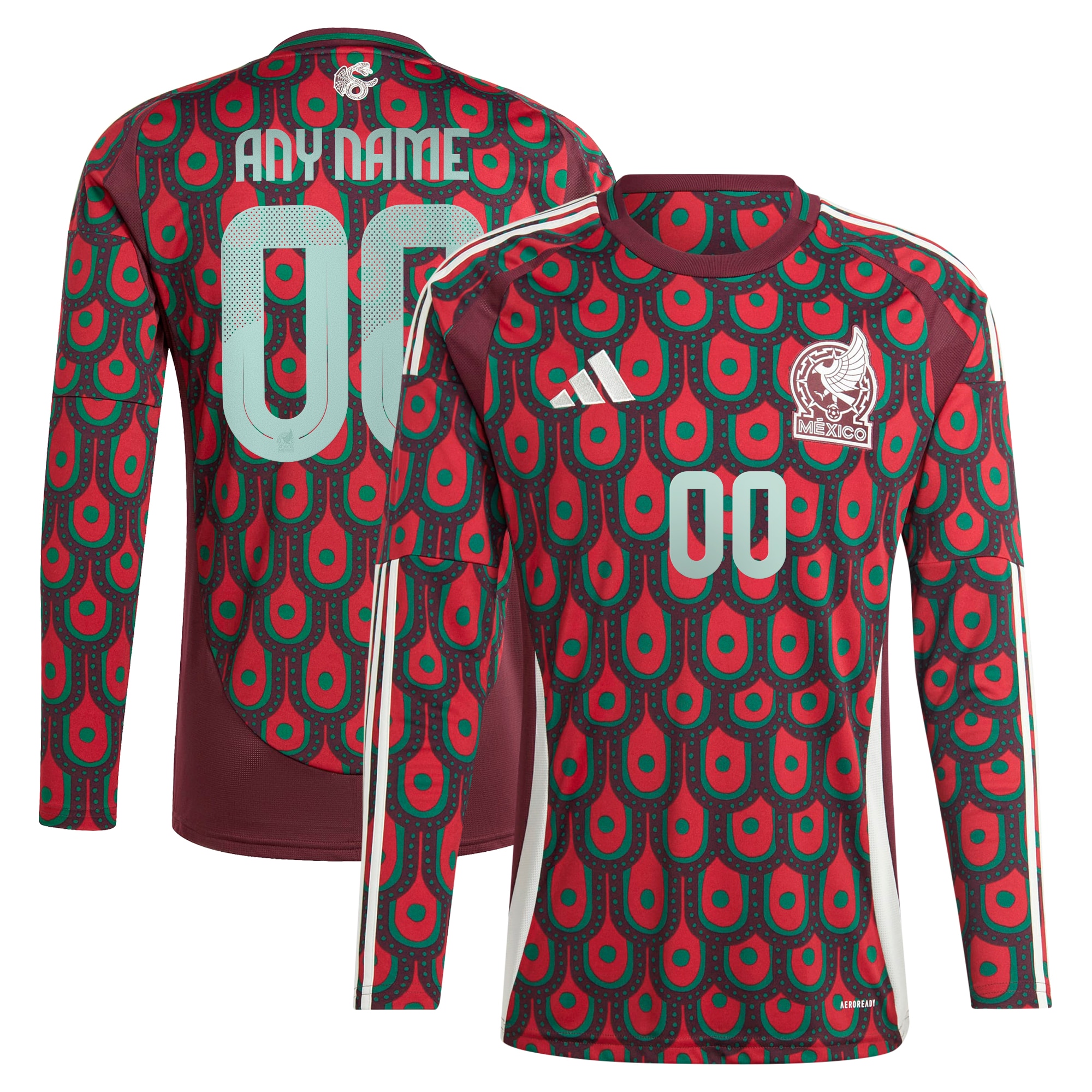 mexico national team adidas 2024 home replica custom long sleeve jersey – burgundy Collection | Australia Football Jerseys And World Cup Kits
