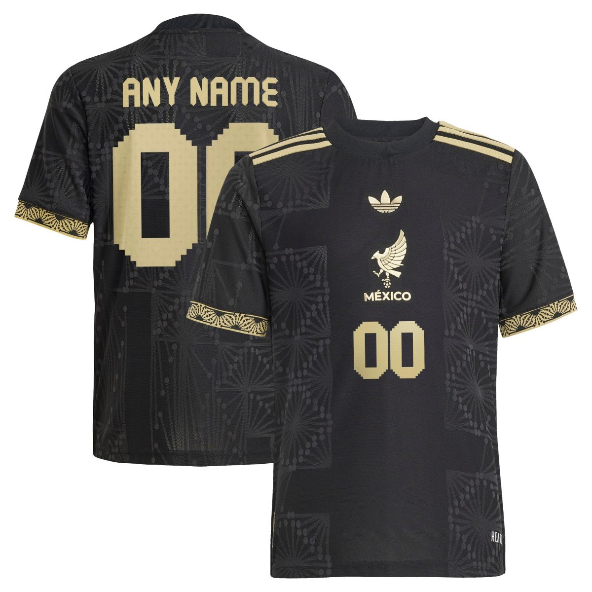 mexico national team adidas youth 2025 third authentic custom jersey – black Collection | Australia Football Jerseys And World Cup Kits