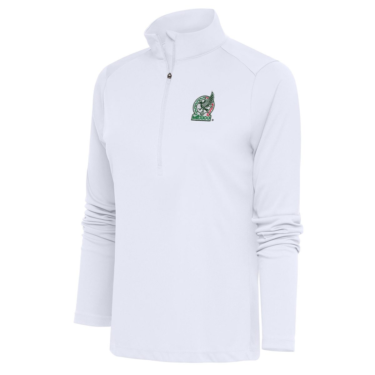 mexico national team antigua womens statement half-zip pullover top – white Collection | Australia Football Jerseys And World Cup Kits