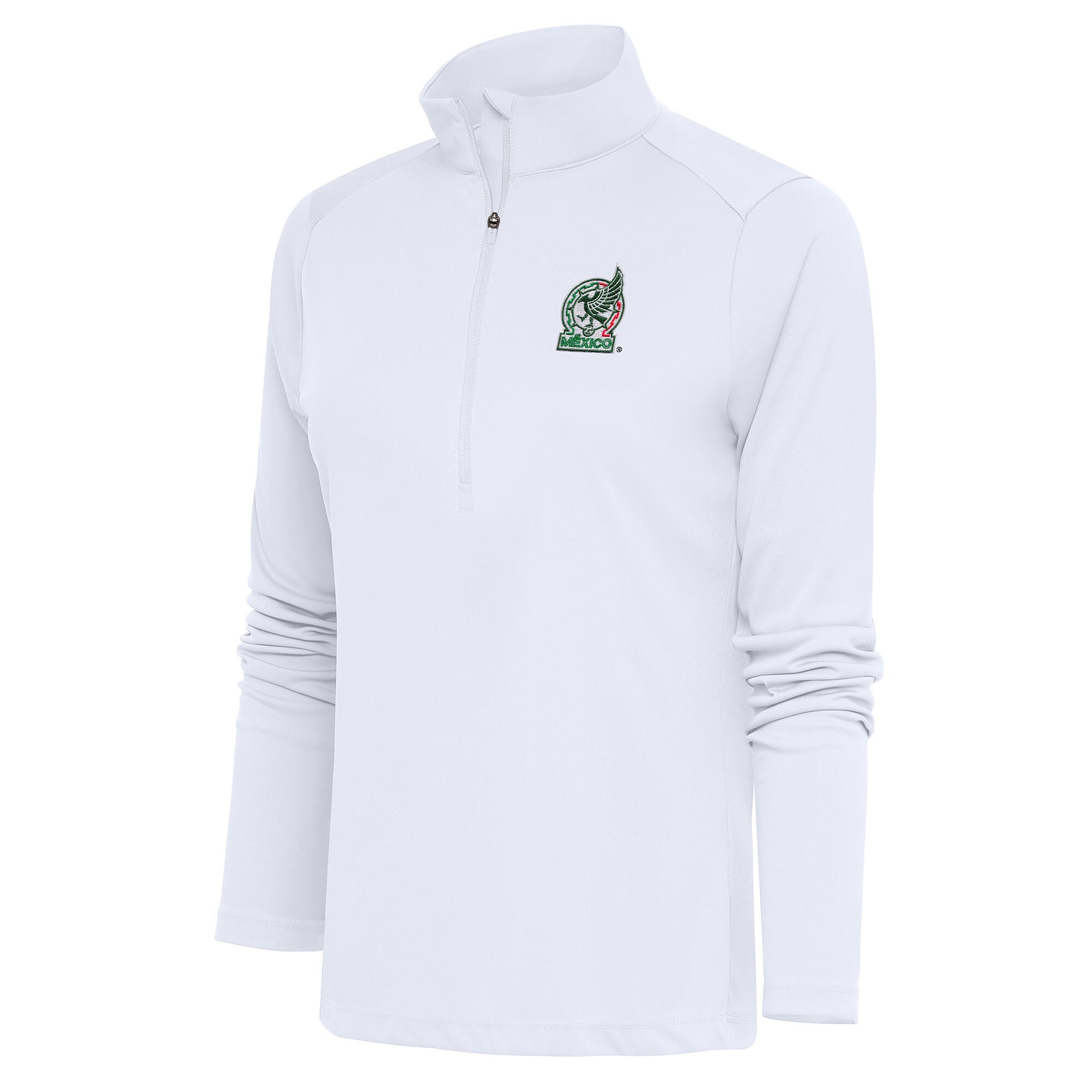 mexico national team antigua womens statement half-zip pullover top – white Collection | Australia Football Jerseys And World Cup Kits