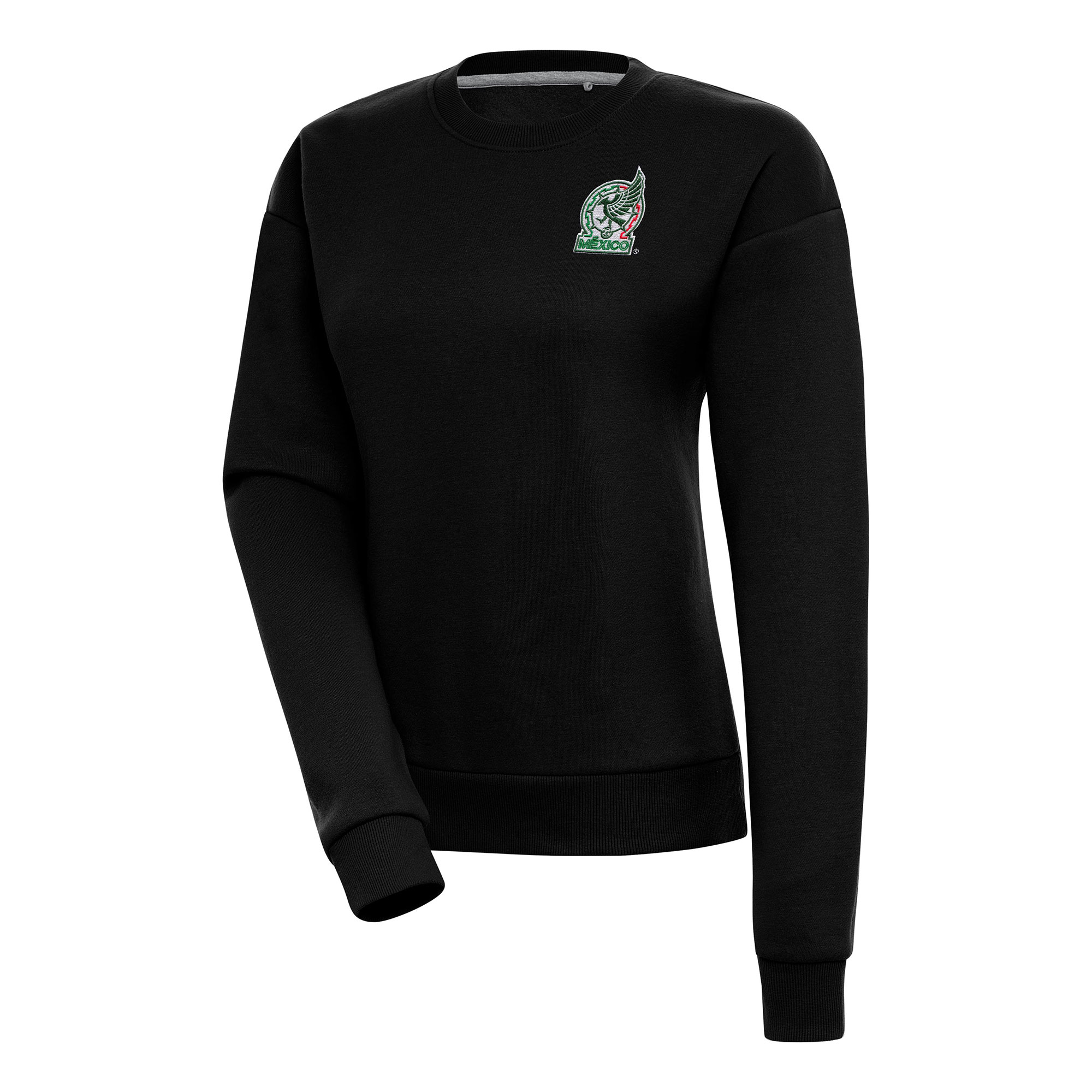 mexico national team antigua womens takeover crewneck pullover sweatshirt – black Collection | Australia Football Jerseys And World Cup Kits