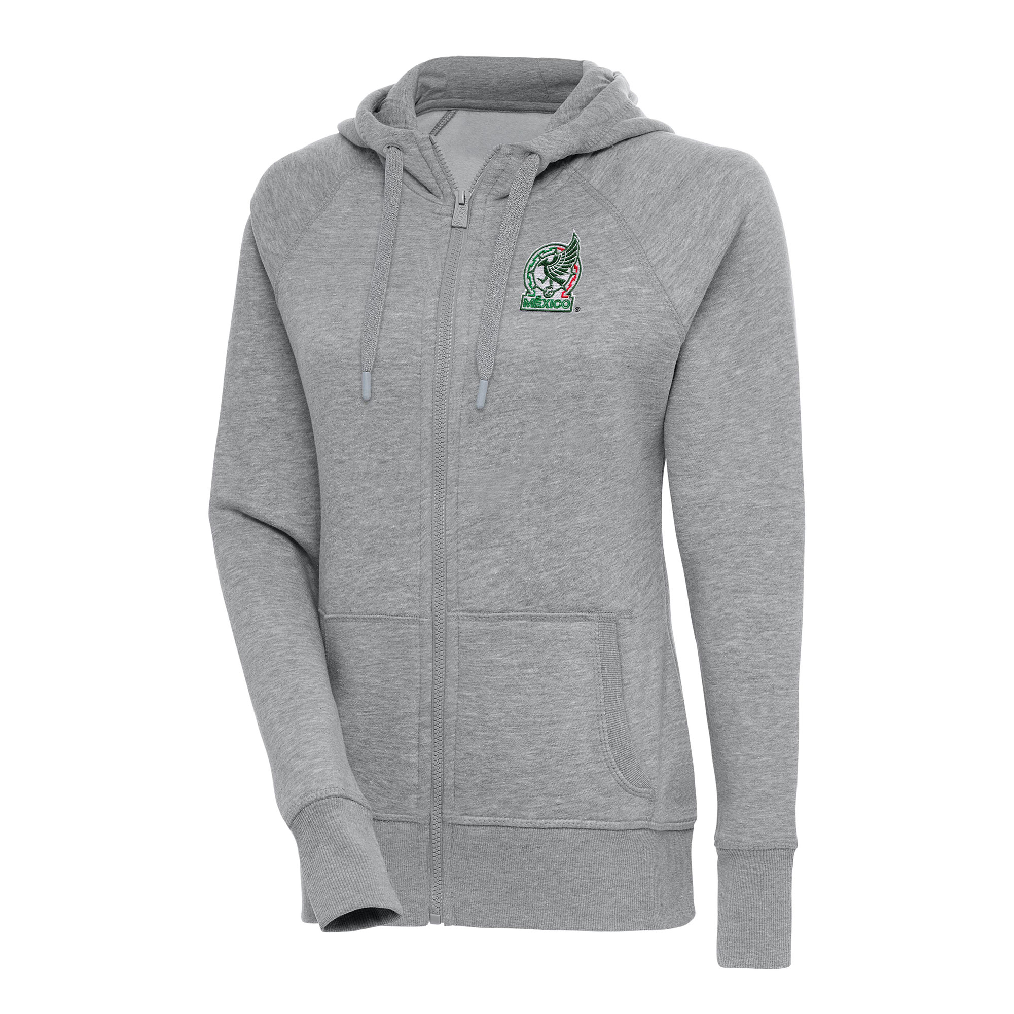 mexico national team antigua womens takeover full-zip hoodie – heather gray Collection | Australia Football Jerseys And World Cup Kits