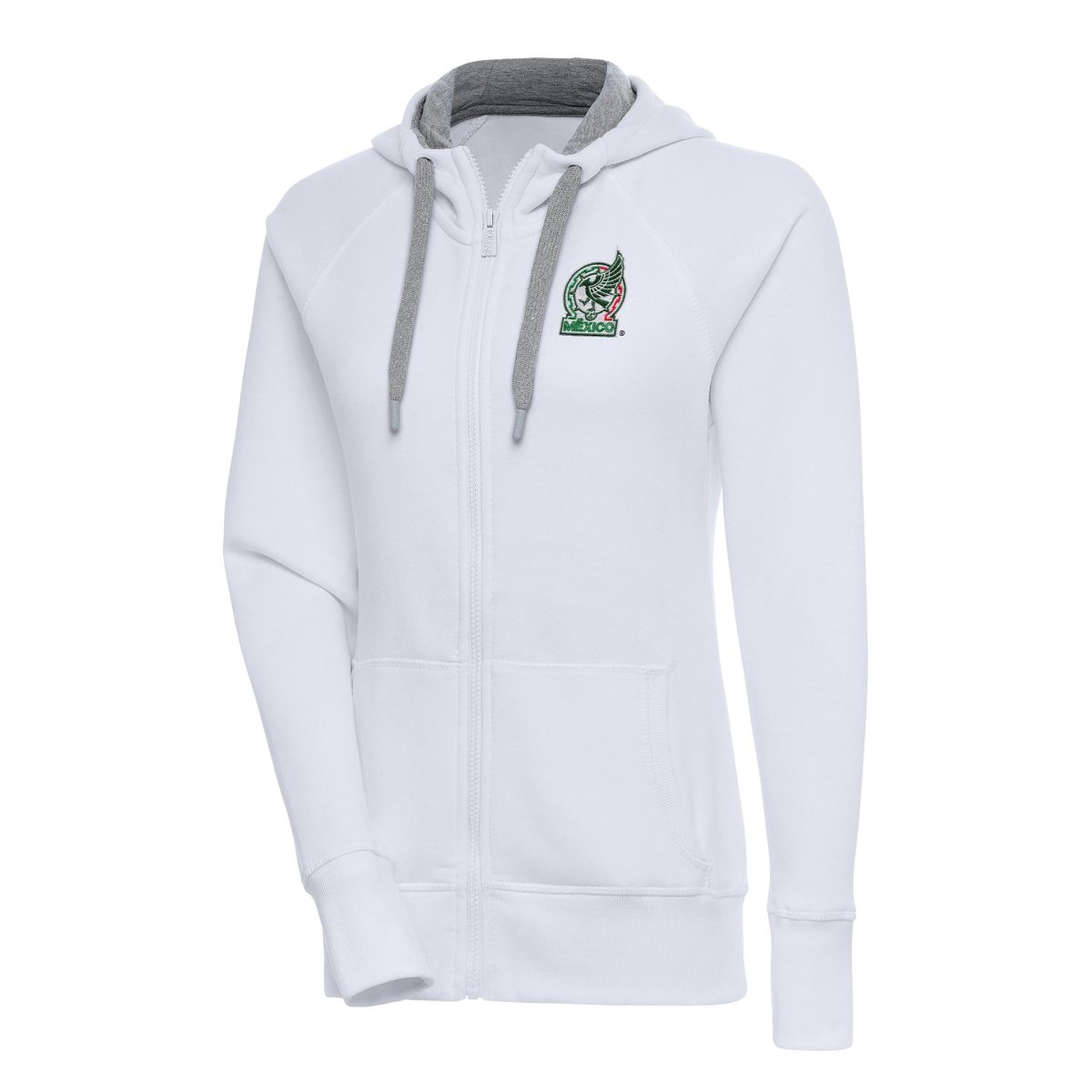 mexico national team antigua womens takeover full-zip hoodie – white Collection | Australia Football Jerseys And World Cup Kits