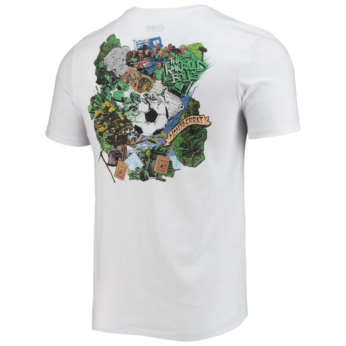 montserrat national team volcano t-shirt – white Collection | Australia Football Jerseys And World Cup Kits