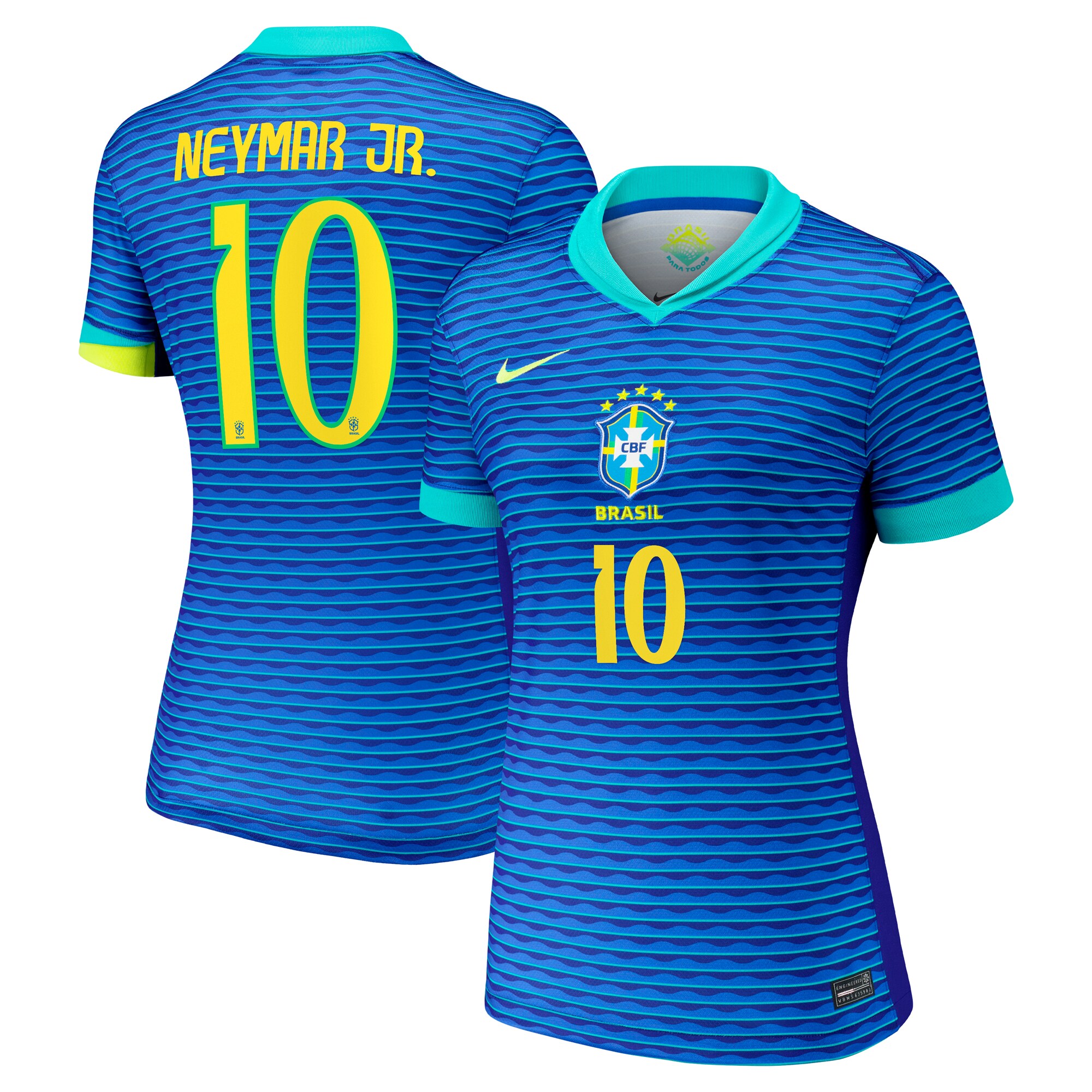 neymar jr. brazil national team nike womens 2024 away stadium replica player jersey – blue Collection | Australia Football Jerseys And World Cup Kits