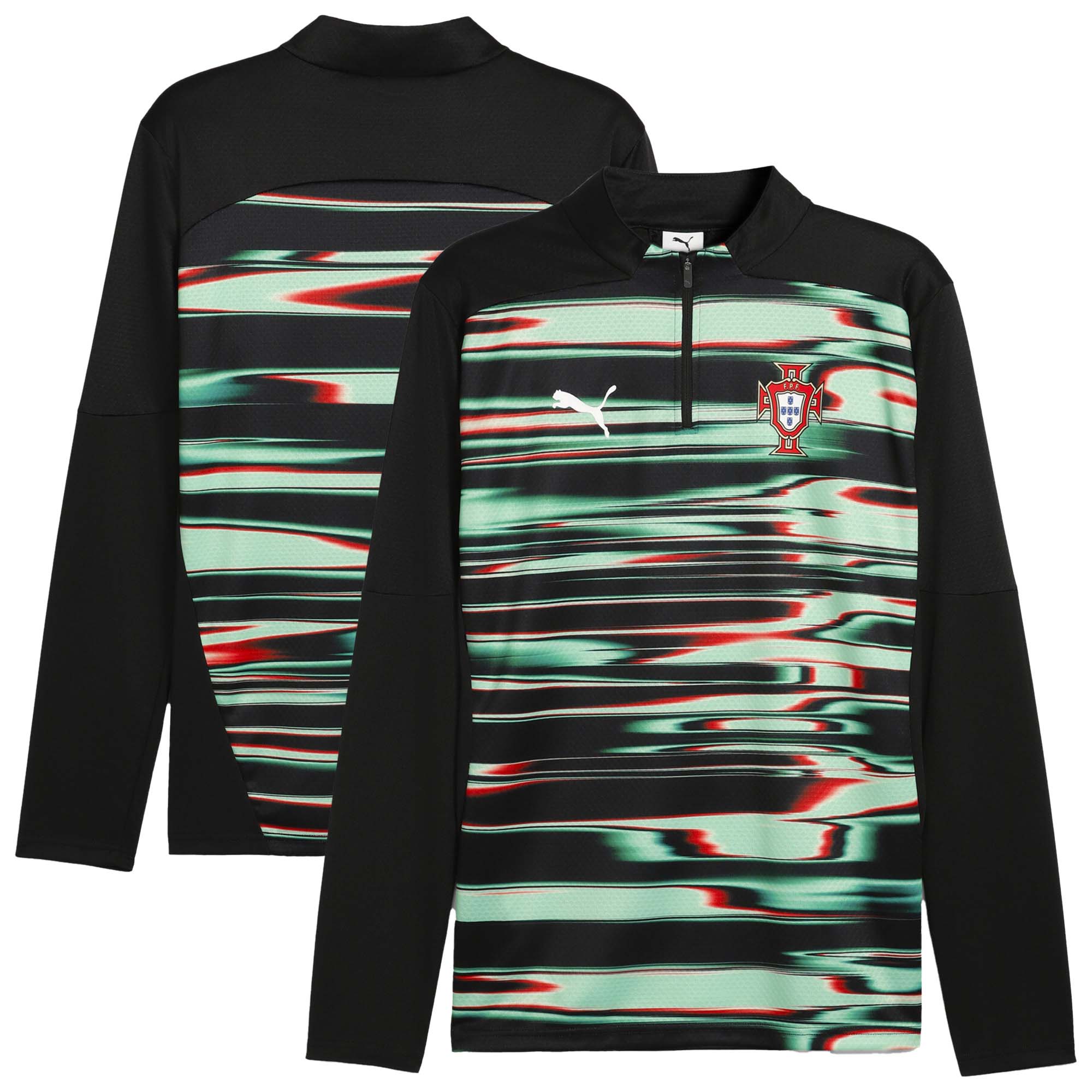 portugal national team puma 2025 pre-match quarter-zip top – black Collection | Australia Football Jerseys And World Cup Kits