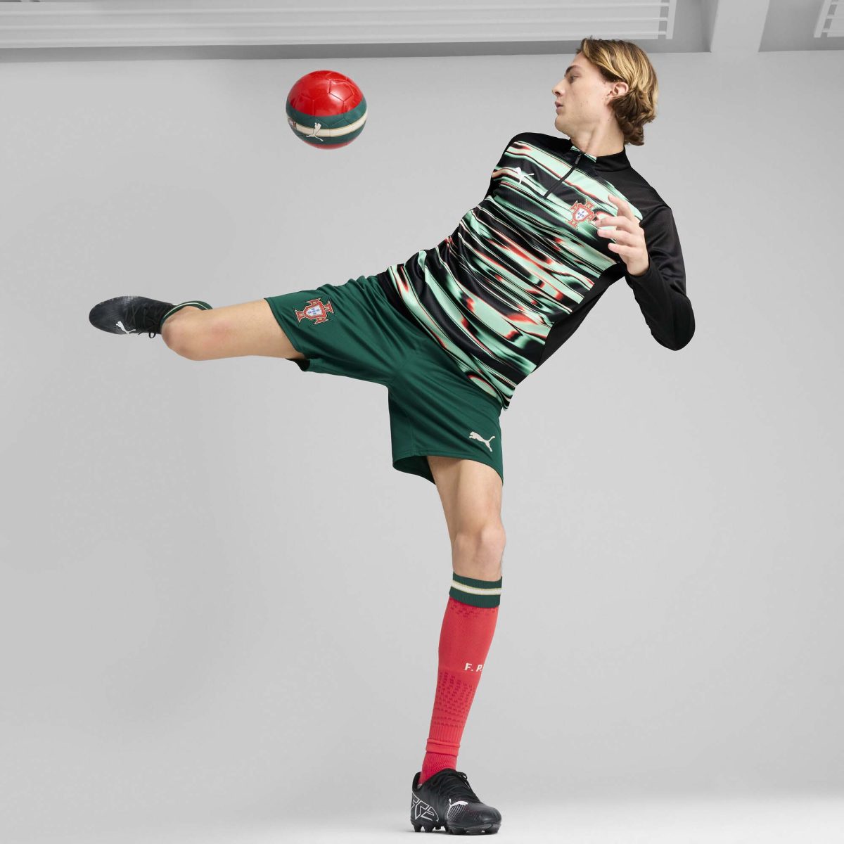 portugal national team puma 2025 pre-match quarter-zip top – black Collection | Australia Football Jerseys And World Cup Kits