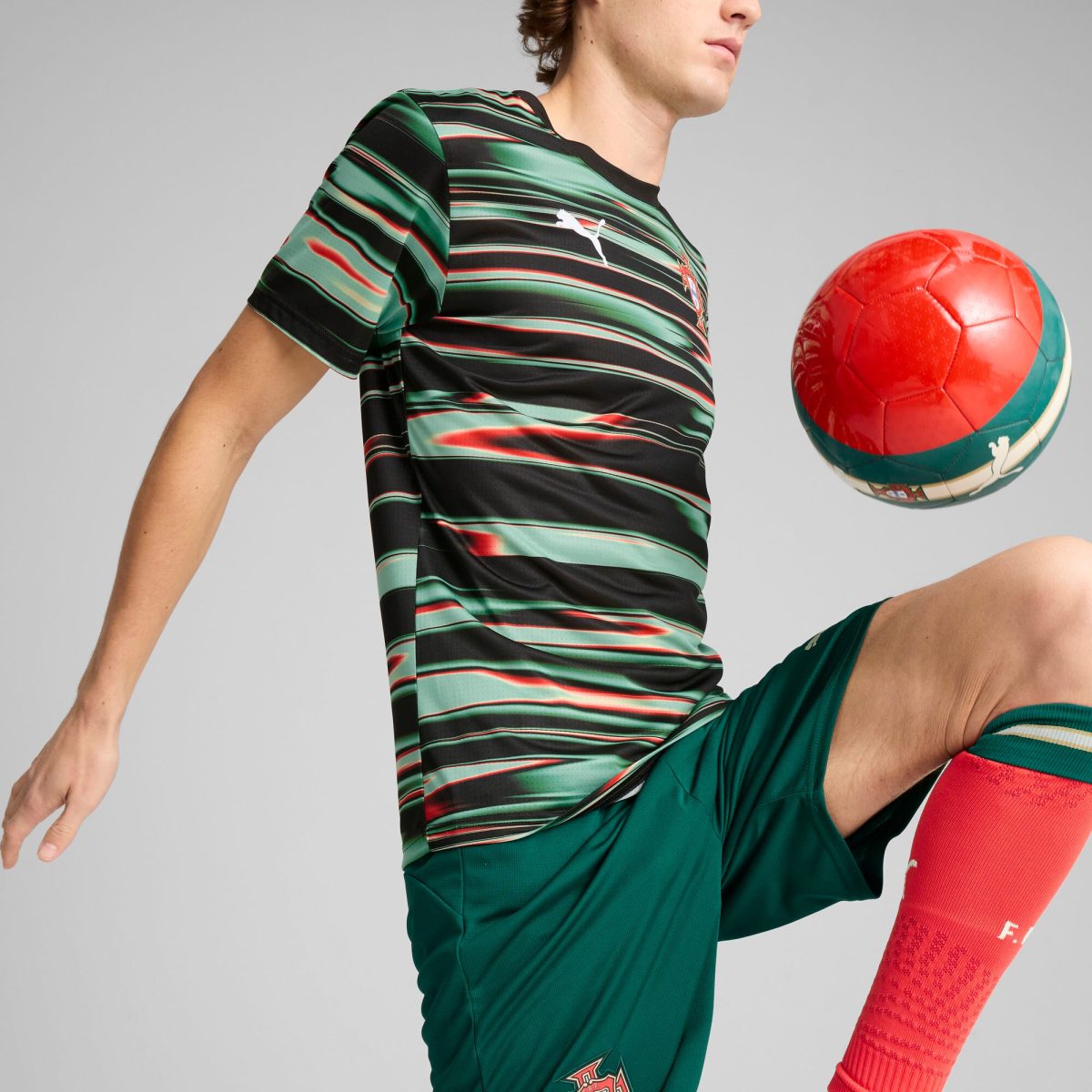portugal national team puma 2025 pre-match training jersey – black Collection | Australia Football Jerseys And World Cup Kits