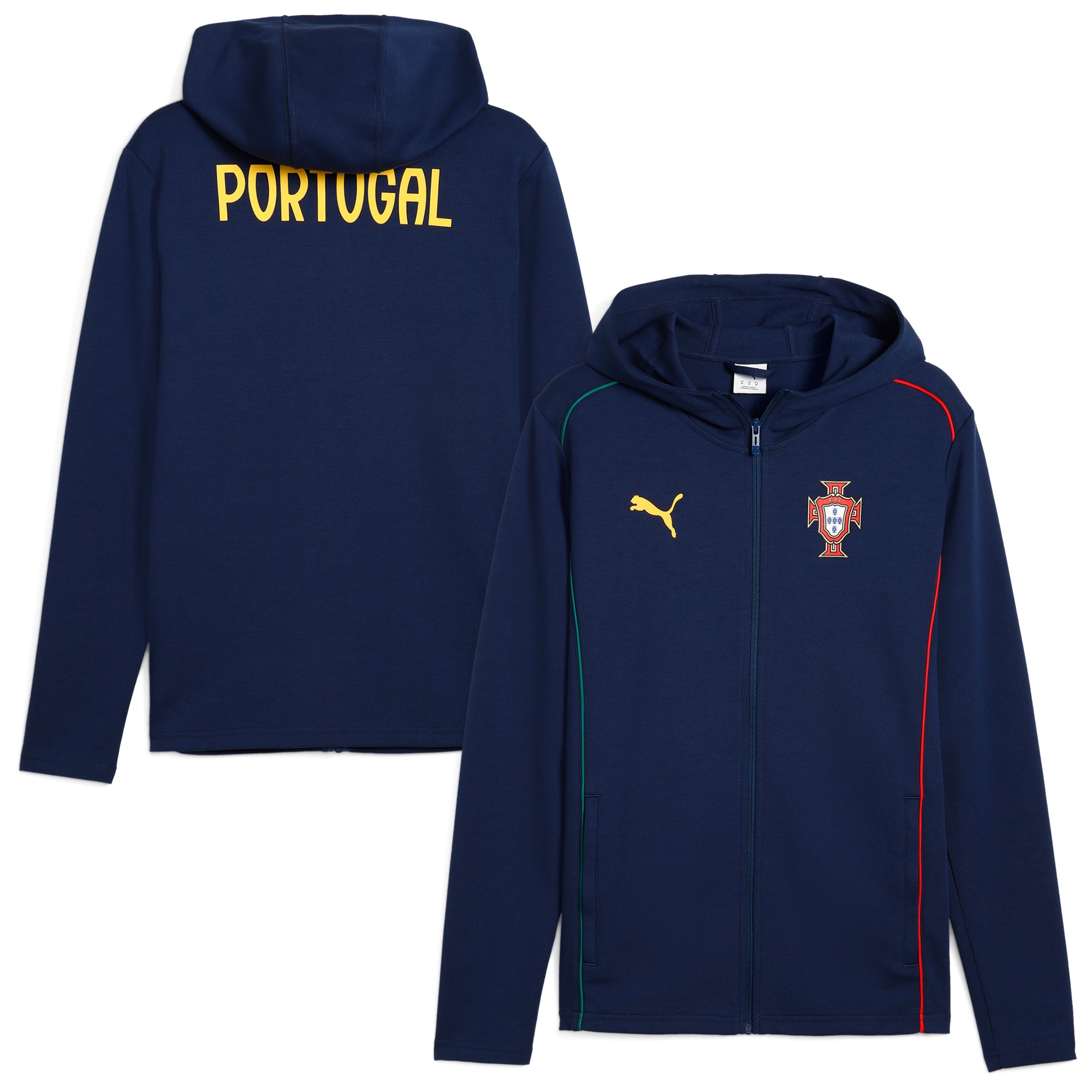 portugal national team puma casuals full-zip hoodie – navy Collection | Australia Football Jerseys And World Cup Kits