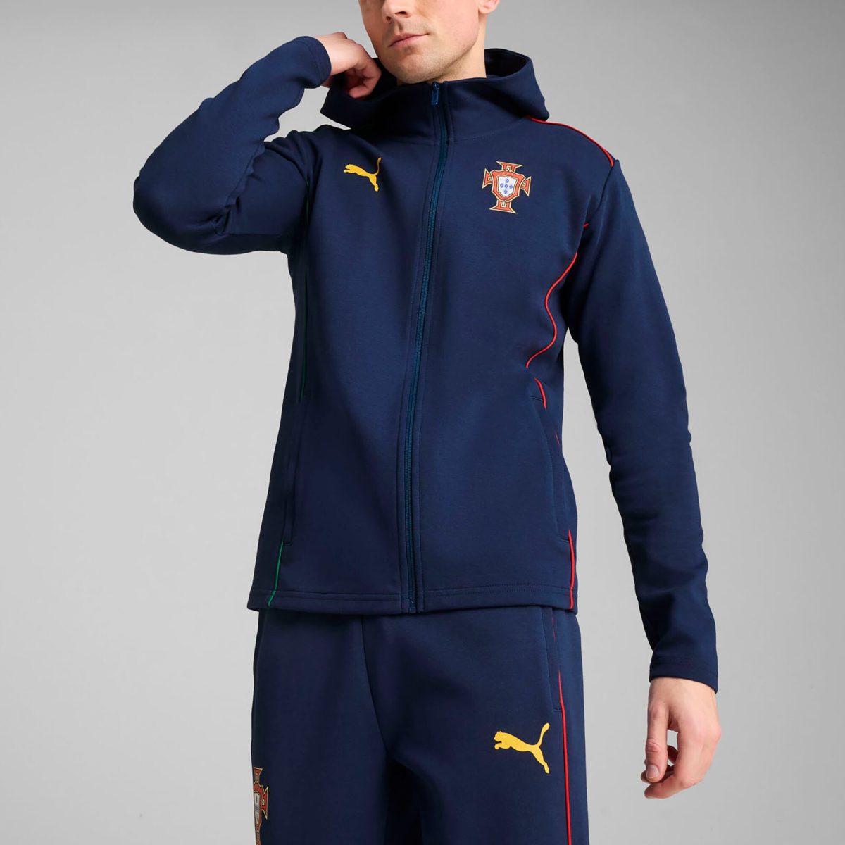 portugal national team puma casuals full-zip hoodie – navy Collection | Australia Football Jerseys And World Cup Kits