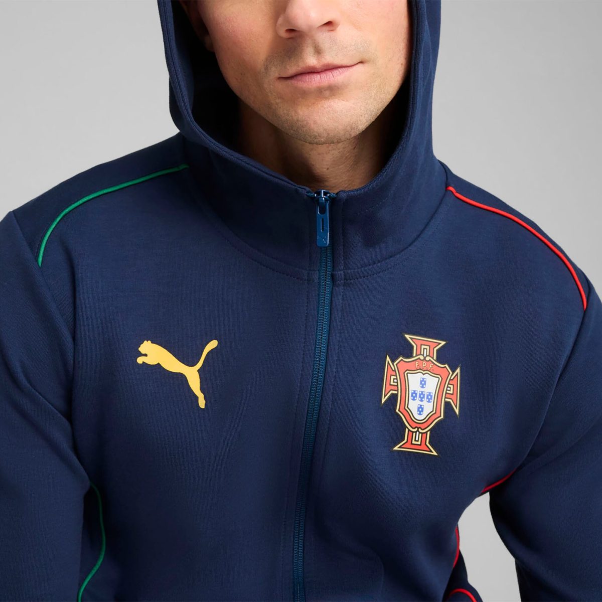 portugal national team puma casuals full-zip hoodie – navy Collection | Australia Football Jerseys And World Cup Kits