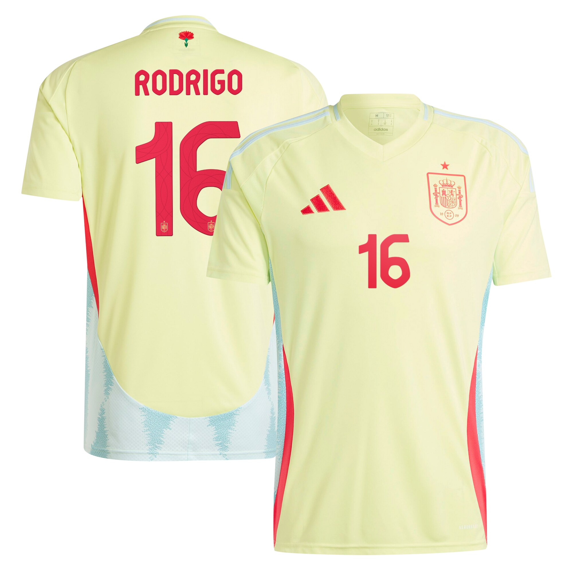 rodrigo spain national team adidas 2024 away authentic jersey – yellow Collection | Australia Football Jerseys And World Cup Kits