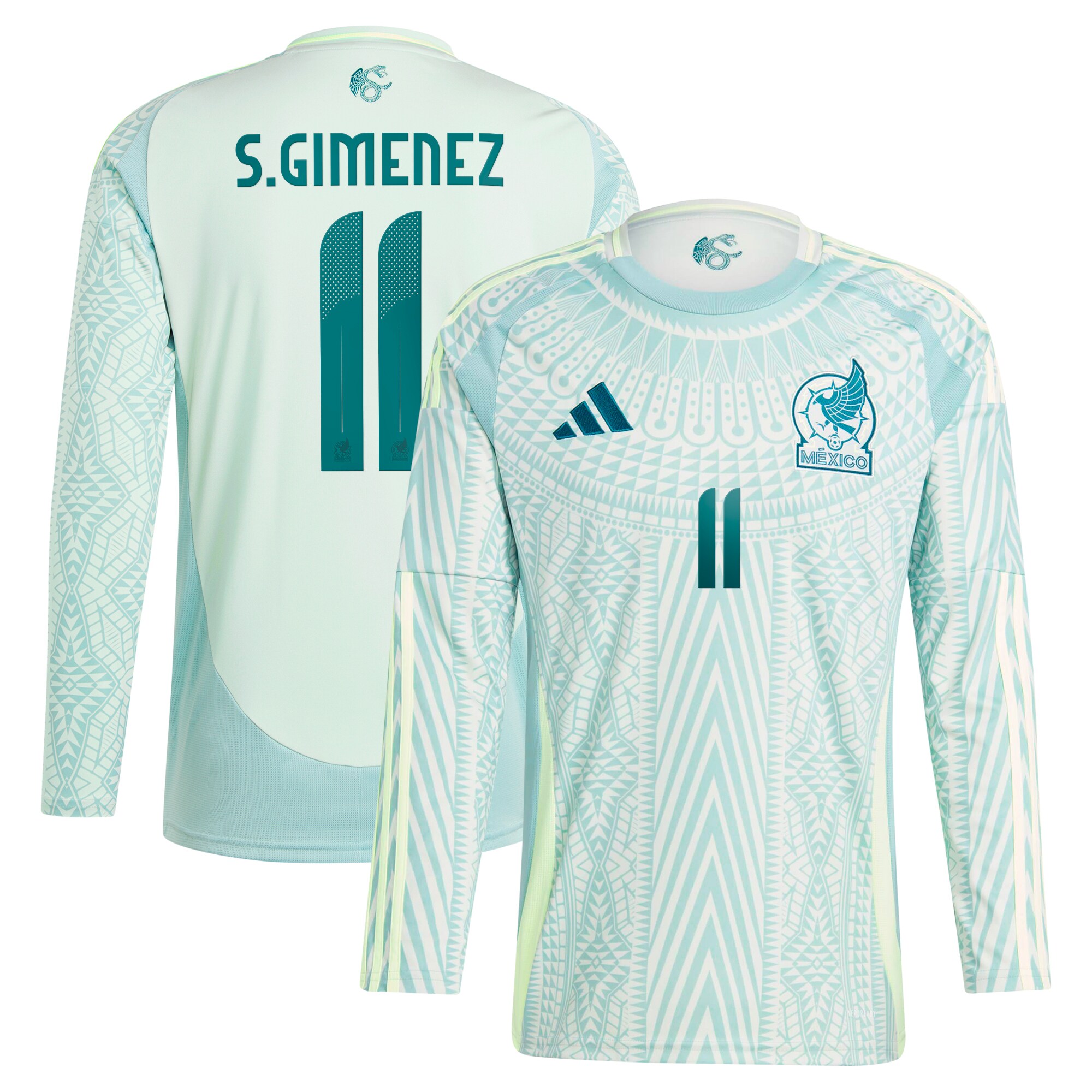 santiago giménez mexico national team adidas 2024 away replica player long sleeve jersey – green Collection | Australia Football Jerseys And World Cup Kits