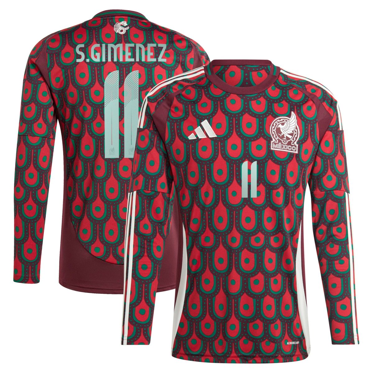 santiago giménez mexico national team adidas 2024 home replica player long sleeve jersey – burgundy Collection | Australia Football Jerseys And World Cup Kits