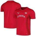 serbia national team puma 2024 pre-match jersey – red Collection | Australia Football Jerseys And World Cup Kits
