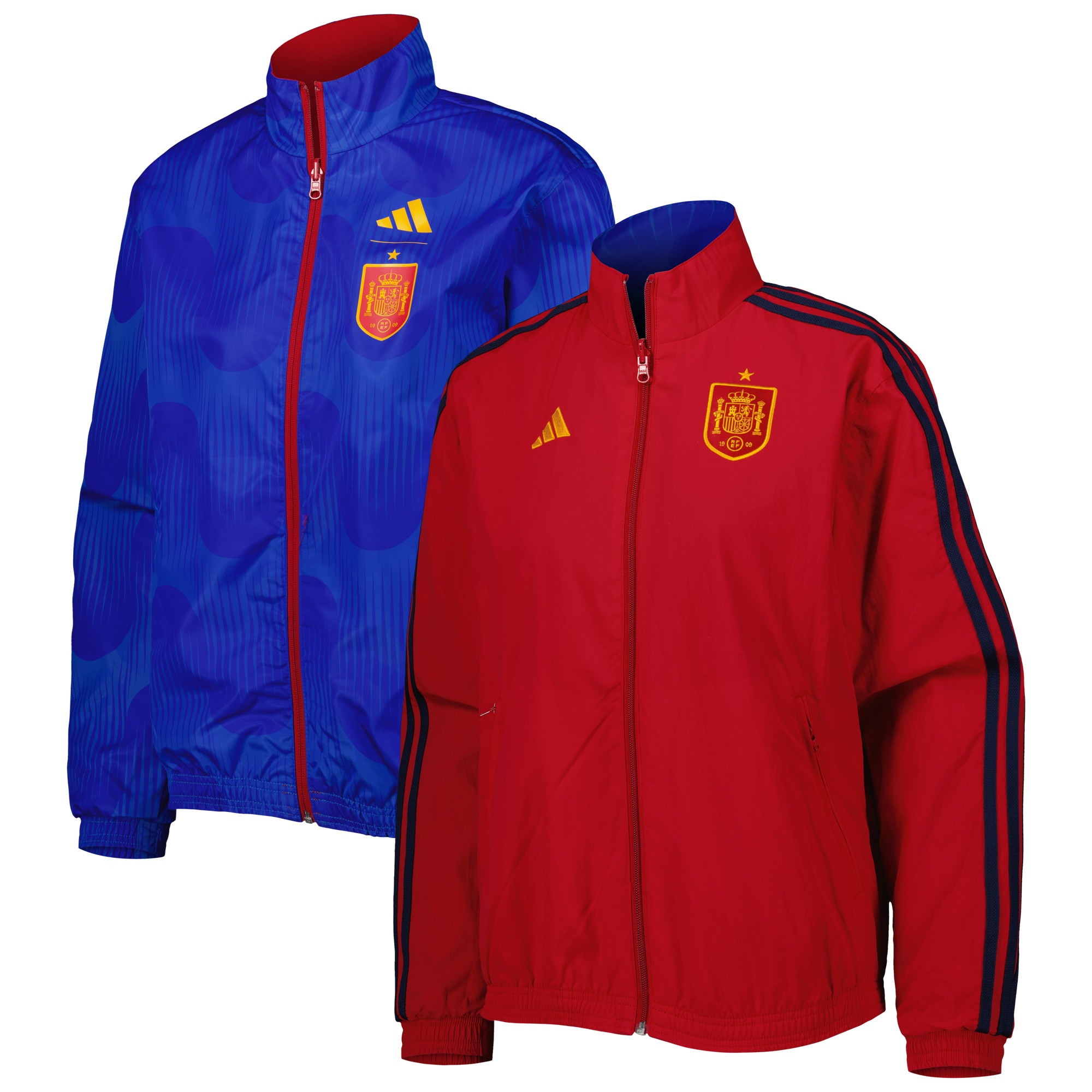 spain national team adidas womens anthem aeroready reversible full-zip jacket – redblue Collection | Australia Football Jerseys And World Cup Kits