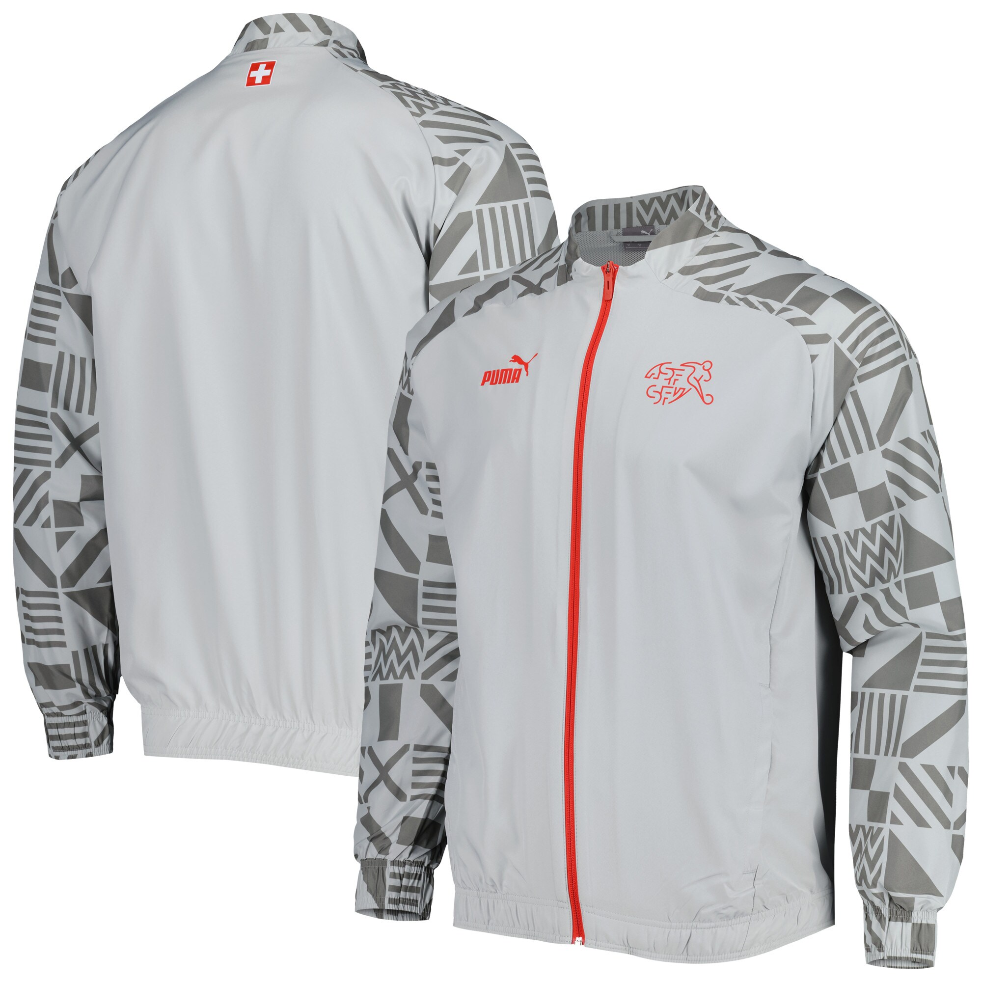 switzerland national team puma pre-match raglan full-zip training jacket – gray Collection | Australia Football Jerseys And World Cup Kits